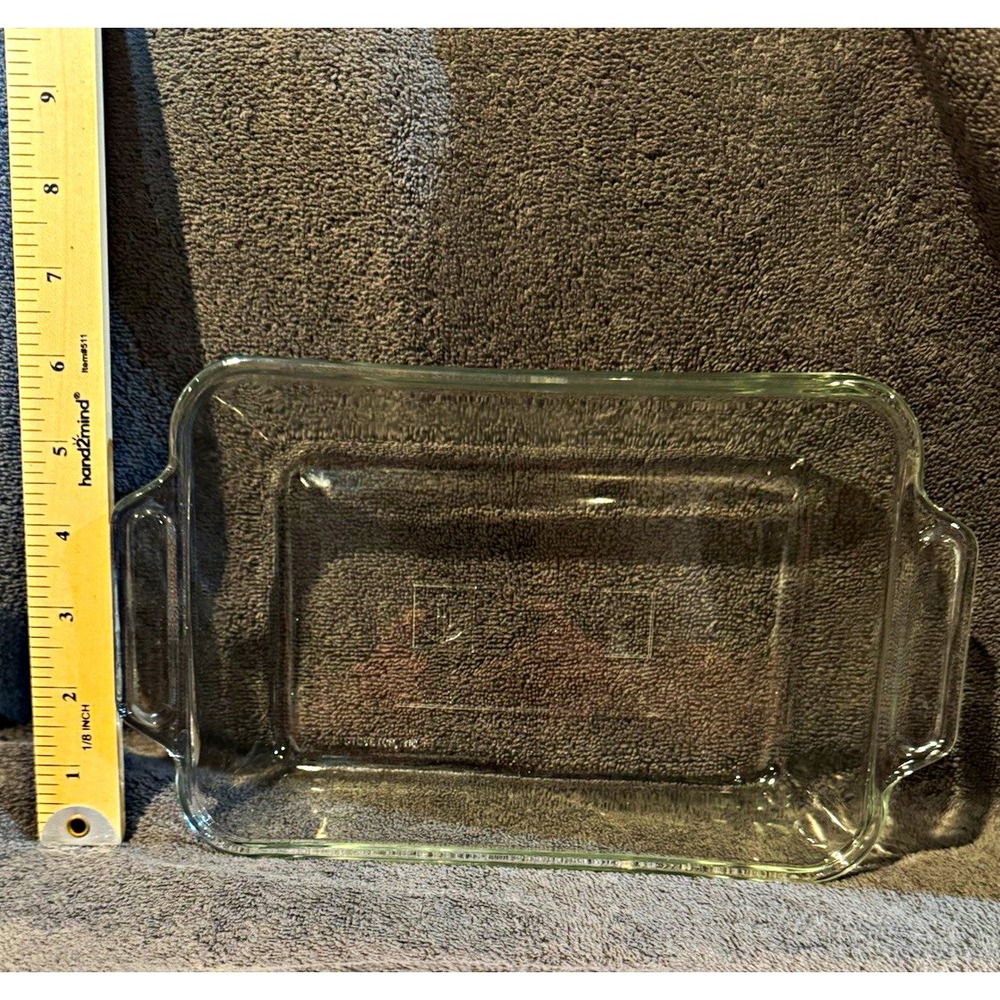 Anchor Hocking Clear Glass Loaf Pan 1.7 Qt MPN 441 Oven Safe 425°F DW Safe